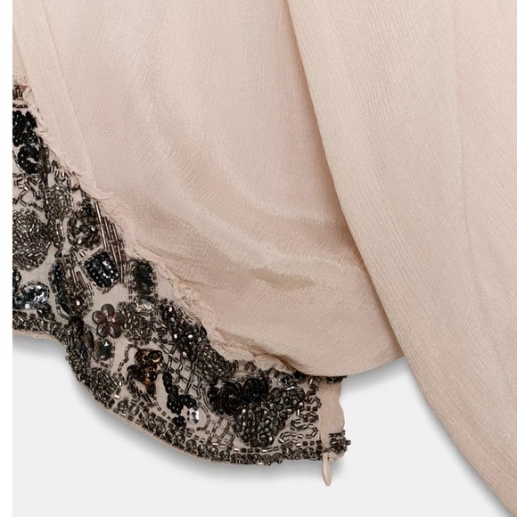 Zara NWT beaded sash blouse 6521/285 - Picture 3 of 12